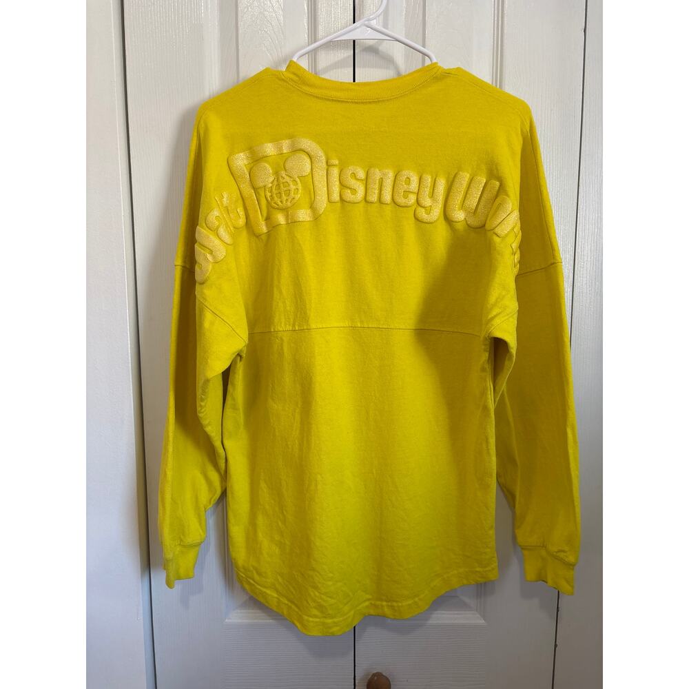 Disney Parks Canary Yellow Sparkle Spirit Jersey Size XS - Picture 4 of 8
